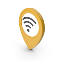 Location Sign Wifi Yellow PNG & PSD Images