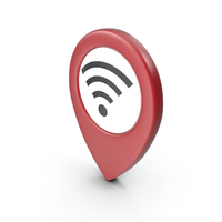 Location Sign Wifi Red PNG & PSD Images
