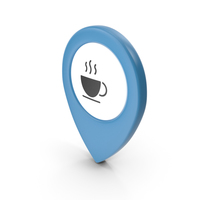 Location Sign Coffe Blue PNG & PSD Images