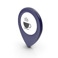 Location Sign Coffe Dark Blue PNG & PSD Images