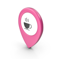 Location Sign Coffe Pink PNG & PSD Images