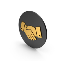 Handshake Gold Icon PNG & PSD Images