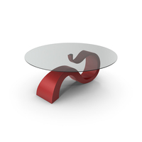 Modern Glass Table (Curved) 001 PNG & PSD Images