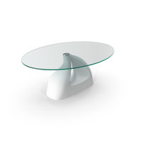 Modern Glass Table (Curved) 002 PNG & PSD Images