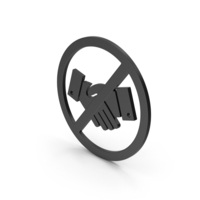 Symbol No Handshake Black PNG & PSD Images