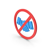 Symbol No Handshake Blue PNG & PSD Images