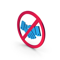 Symbol No Handshake Metallic PNG & PSD Images