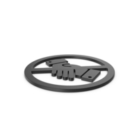 Black Symbol No Handshake PNG & PSD Images