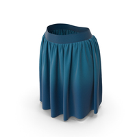 Skirt Blue High Poly 01 PNG & PSD Images