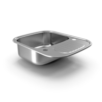 Single Bowl Stainless Steel Reversible Inset Sink PNG & PSD Images