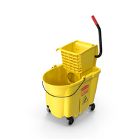 Single Mop Bucket Wringer Trolley PNG & PSD Images