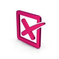 Symbol X Mark Box Metallic PNG & PSD Images