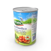 Valfrutta Polpa al Basilico Pomodoro Tomato Food Can 400g PNG & PSD Images