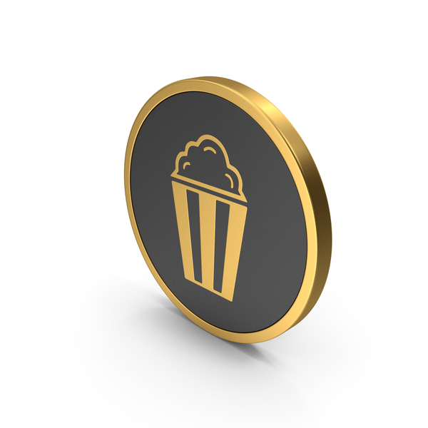 Gold Icon Popcorn PNG & PSD Images
