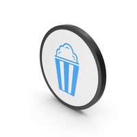Icon Popcorn Blue PNG & PSD Images