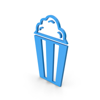 Symbol Popcorn Blue PNG & PSD Images