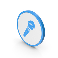 Icon Microphone Blue PNG & PSD Images