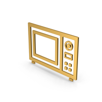 Symbol Microwave Oven Gold PNG & PSD Images