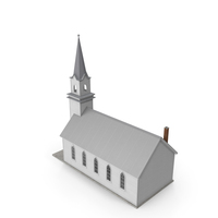 Small White Wooden Church PNG & PSD Images
