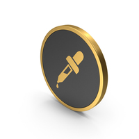 Gold Icon Eyedropper PNG & PSD Images