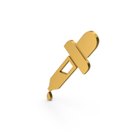 Symbol Eyedropper Gold PNG & PSD Images