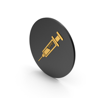 Syringe Gold Icon PNG & PSD Images
