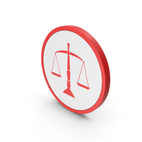 Icon Scales Of Justice Red PNG & PSD Images