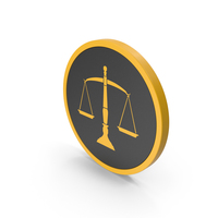 Icon Scales Of Justice Yellow PNG & PSD Images