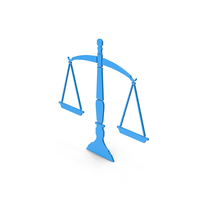 Symbol Scales Of Justice Blue PNG & PSD Images