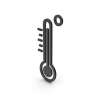 Symbol Thermometer Black PNG & PSD Images