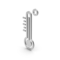 Symbol Thermometer Silver PNG & PSD Images