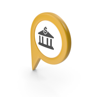 Location Sign Bank Yellow PNG & PSD Images