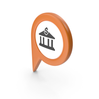 Location Sign Bank Orange PNG & PSD Images