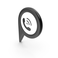 Location Sign Phone Black PNG & PSD Images
