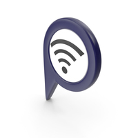 Location Sign Wifi Dark Blue PNG & PSD Images