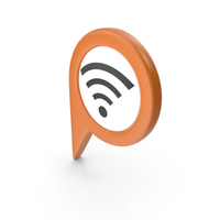 Location Sign Wifi Orange PNG & PSD Images