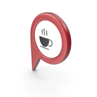 Location Sign Coffe Red PNG & PSD Images