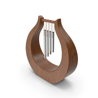 Wind Chimes Lyre (Brown) PNG & PSD Images