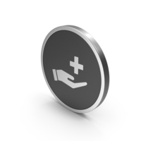 Silver Icon Medical Cross In Hand PNG & PSD Images