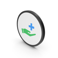Icon Medical Cross In Hand Colored PNG & PSD Images