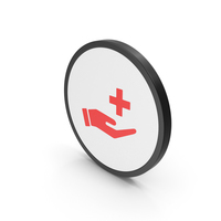 Icon Medical Cross In Hand Red PNG & PSD Images