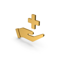Symbol Medical Cross In Hand Gold PNG & PSD Images