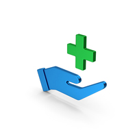 Medical Cross In Hand Colored Metallic PNG & PSD Images