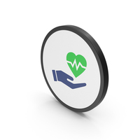 Icon Medical Heart In Hand Green PNG & PSD Images