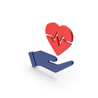 Symbol Medical Heart In Hand Red PNG & PSD Images