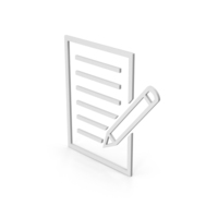 Symbol Document With Pen PNG & PSD Images