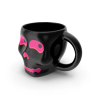 Skull Mug Pink PNG & PSD Images