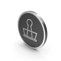 Silver Icon Binder Clip PNG & PSD Images