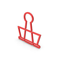 Symbol Binder Clip Red PNG & PSD Images