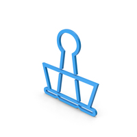 Symbol Binder Clip Blue PNG & PSD Images